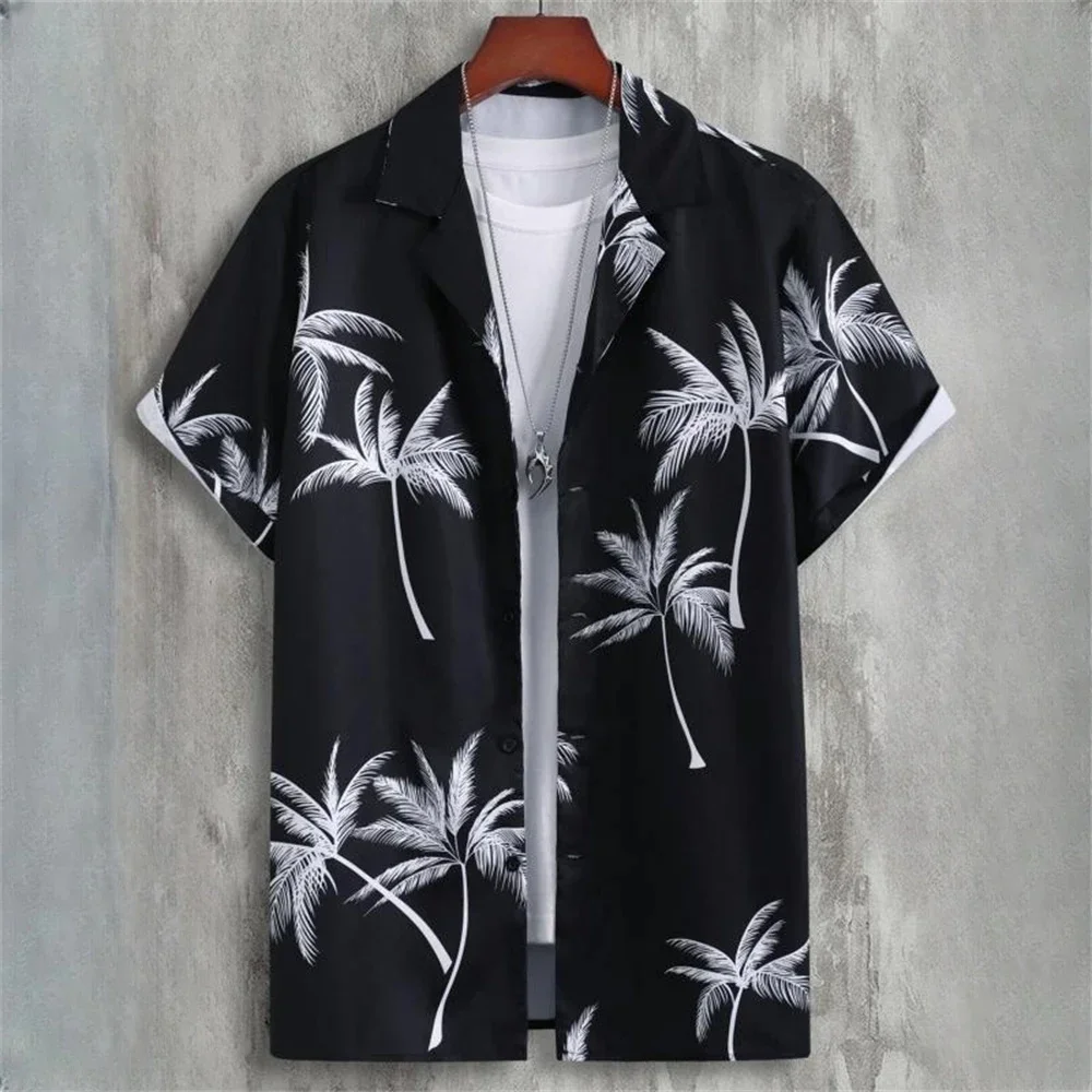 

Hawaiian Style Short-sleeve Shirt Jacket With 3D Digital Printing, Loose And Casual Men's Short-sleeved Shirt New Style For 2024