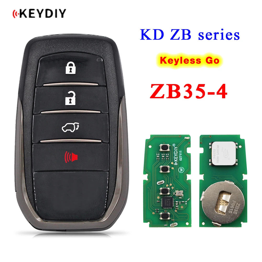 KEYDIY ZB35-4 KD Smart Key Universal ZB series Remote 4 Buttons for KD-X2 KD-MAX Fit More than 2000 Models for Toyota Style