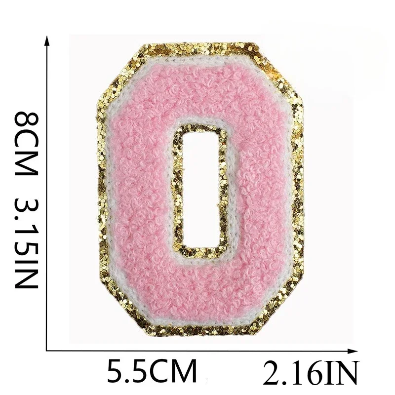 Numeri rosa 0-9 Ricamo Panno Adesivo Borsa Patch Adesivo Vestiti