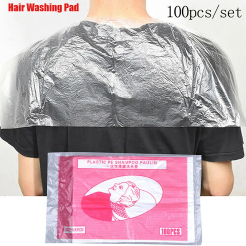 Disposable Hair Cutting Capes Hairdressing Waterproof Cloak Cape Home Dyeing Barbers Apron For Hair Salon Barbers 100/200pcs