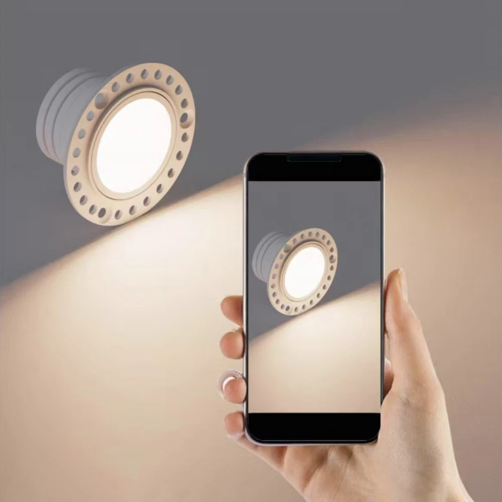 LED tube light without decoration, round dimmable COB high-end embedded ceiling spotlight, room decoration lighting