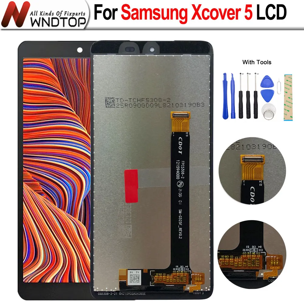 

5.3" For Samsung Galaxy Xcover 5 LCD Display Touch Digitizer Screen For Samsung Xcover 5 LCD G525 G525F G525DS Screen With Tools