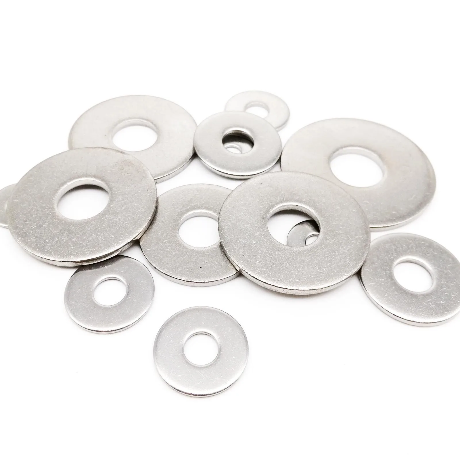 M2.5 M3 M3.5 M4 M5 M6 M8 M10 M12M14M16 GB96 DIN9021 304 الفولاذ المقاوم للصدأ اضافية كبيرة الحجم كبيرة واسعة سميكة شقة غسالة عادي طوقا #2