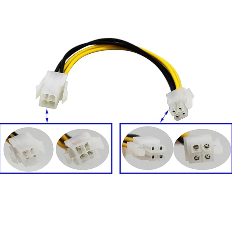 ATX 12V Power Supply 4-Pin CPU Male to Female CPU Motherboard Power SATA Extension Cable 4-Pin Molex M/F SATA Cable