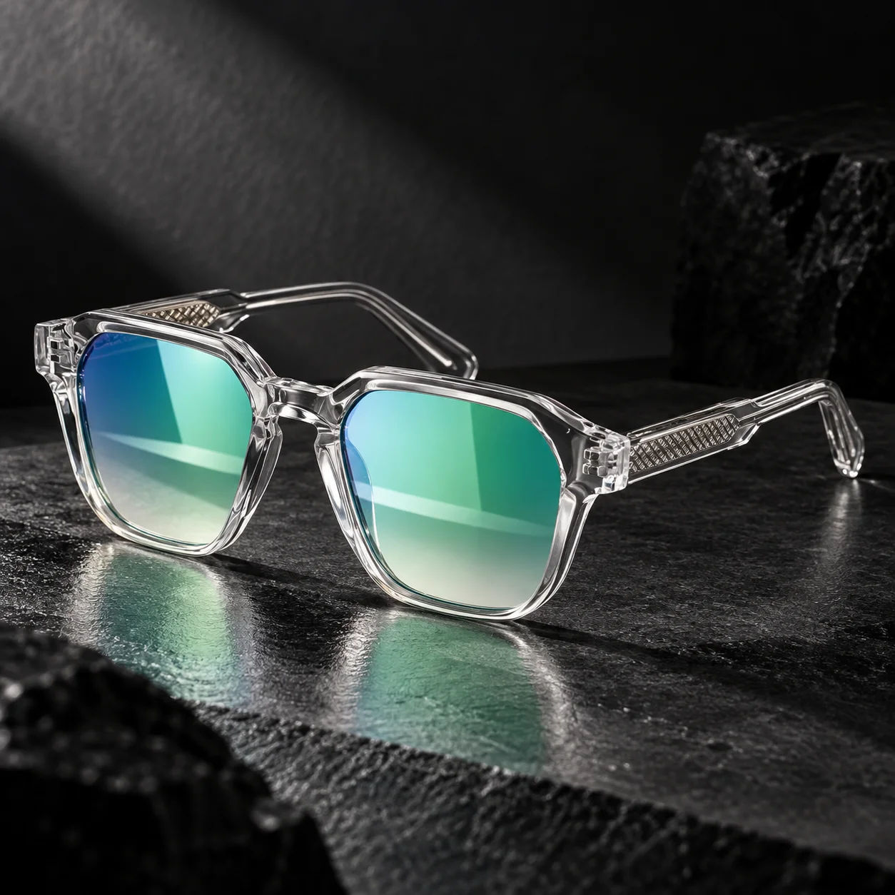 Fashion Square Frame Sunglasses Men Women UV400 Protection Eyewear PC Frame Propionate Pin Legs Sun Glasses Driving Eyewear Gogg