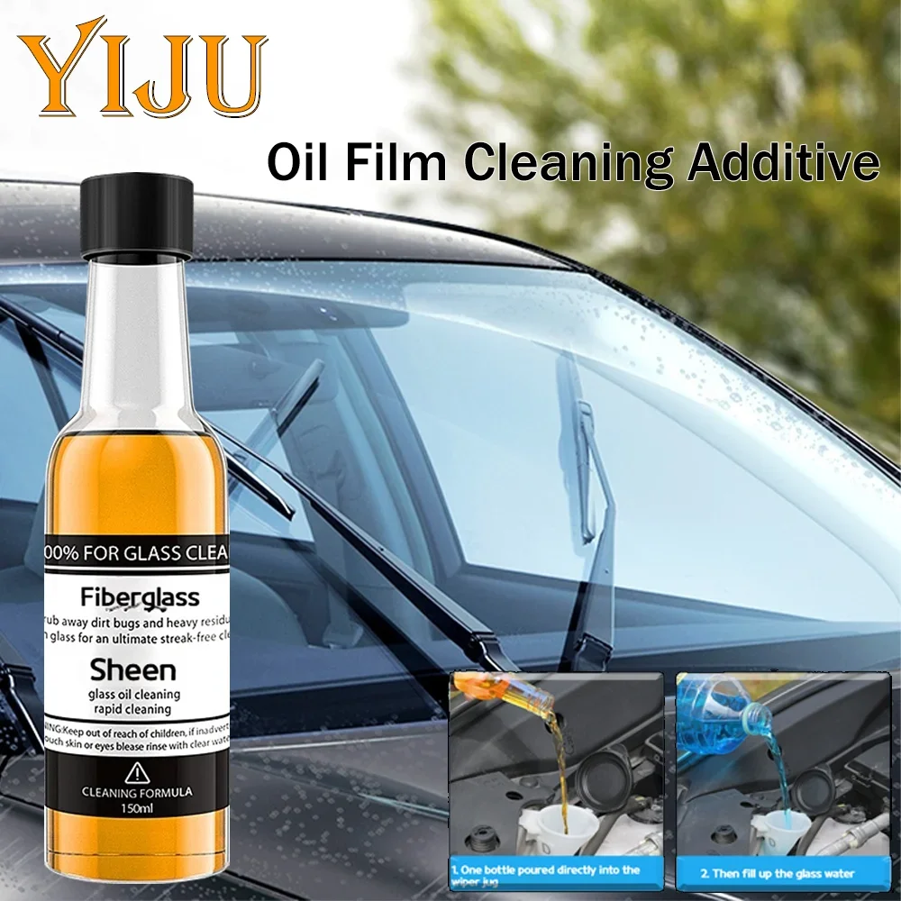 Car Glass Oil Film Remover Automotive Windshield Concentrated Cleaner Front Windscreen Glass Oil Film Cleaner for Car Cleaning