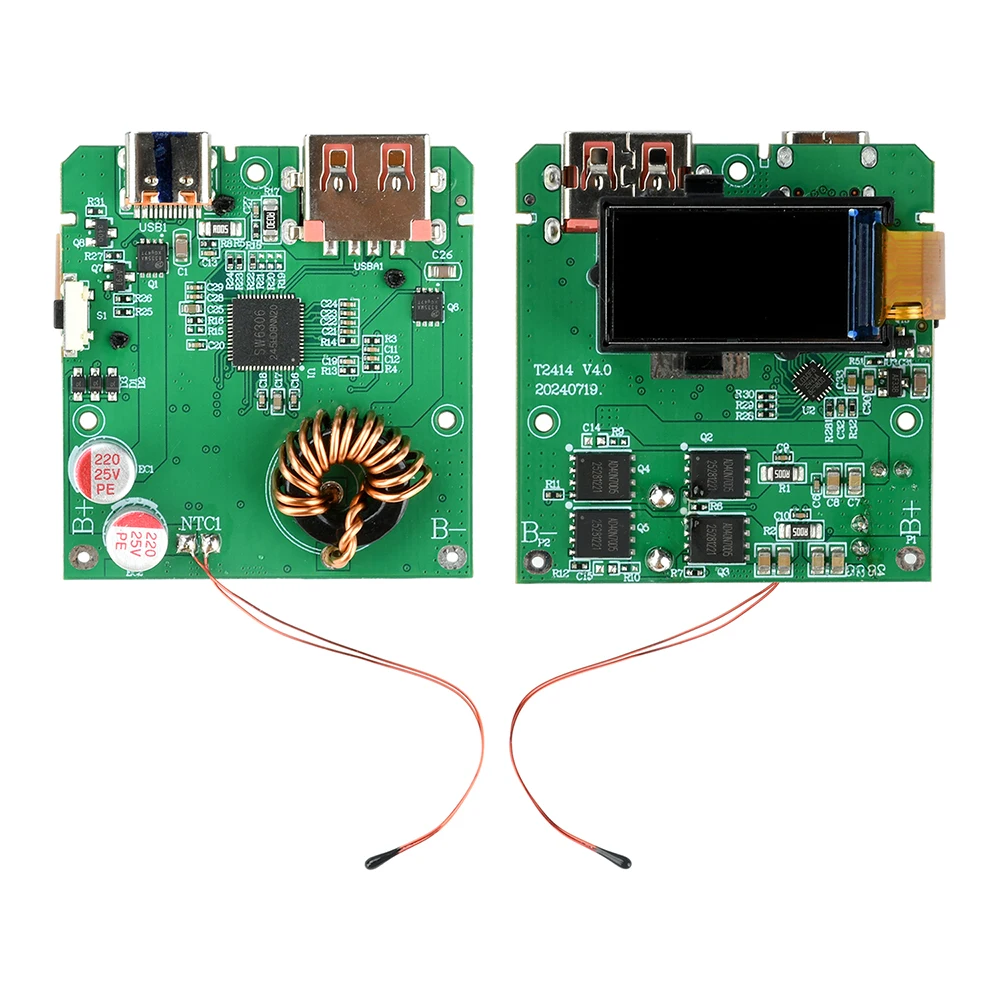 Type-C 100W Fast Charging Power Bank Motherboard LCD Digital Display for Ternary Lithium Battery PD QC Quick Charge Module