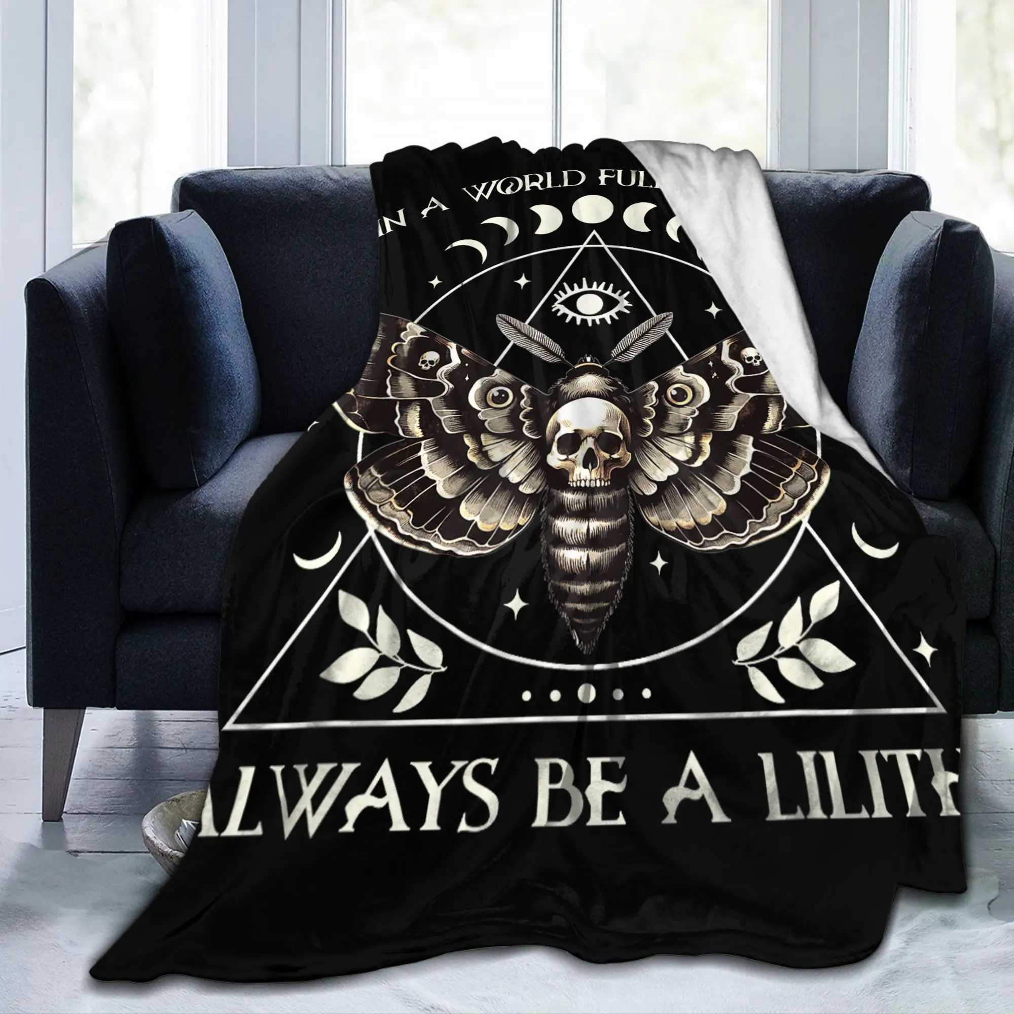 Full of Eves Always Be A Lilith Wool Blanket Mythology Witch Awesome Bedding Throw Blanket Sofa Couch Lightweight Multifunction