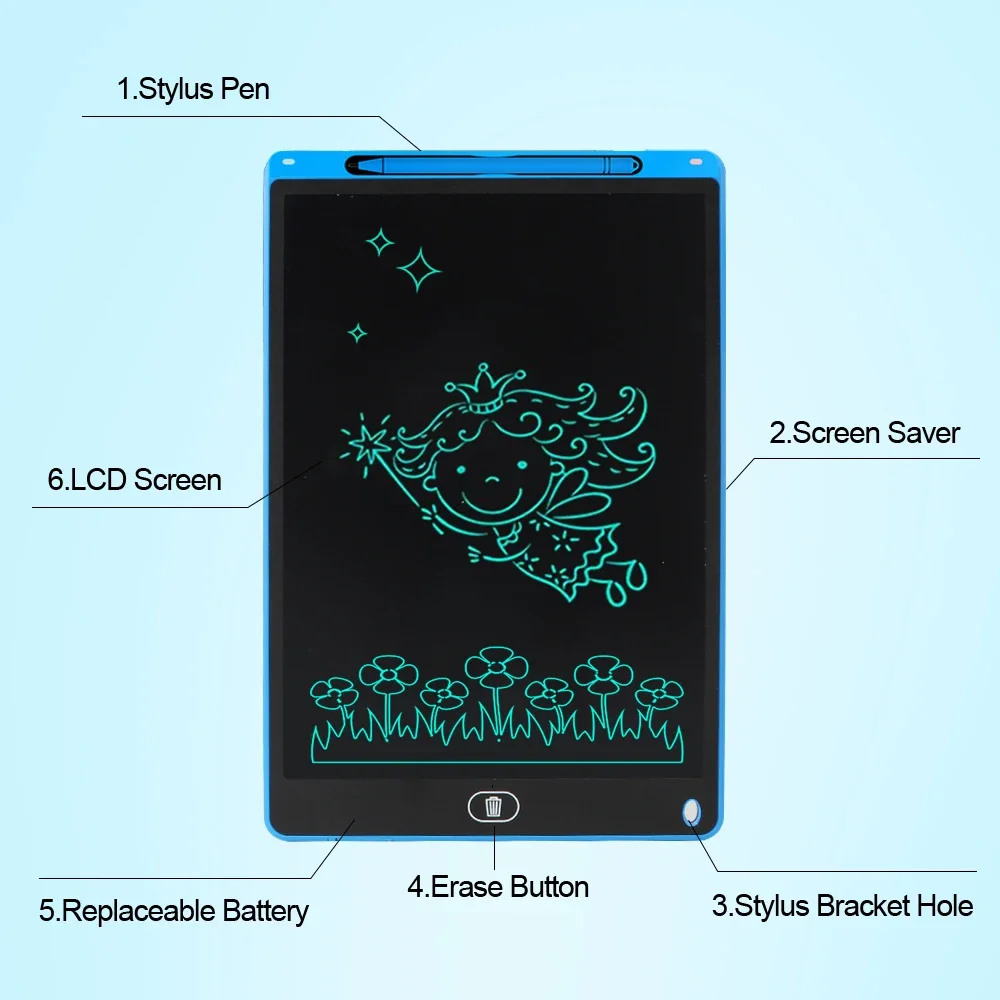 8.5/10/12 بوصة LCD تابلت للكتابة لوحة الرسم الكتابة على الجدران لوحة الرسم Mgaic قابل للمسح لوحة الكتابة اليدوية لعب للأطفال بنين بنات هدايا