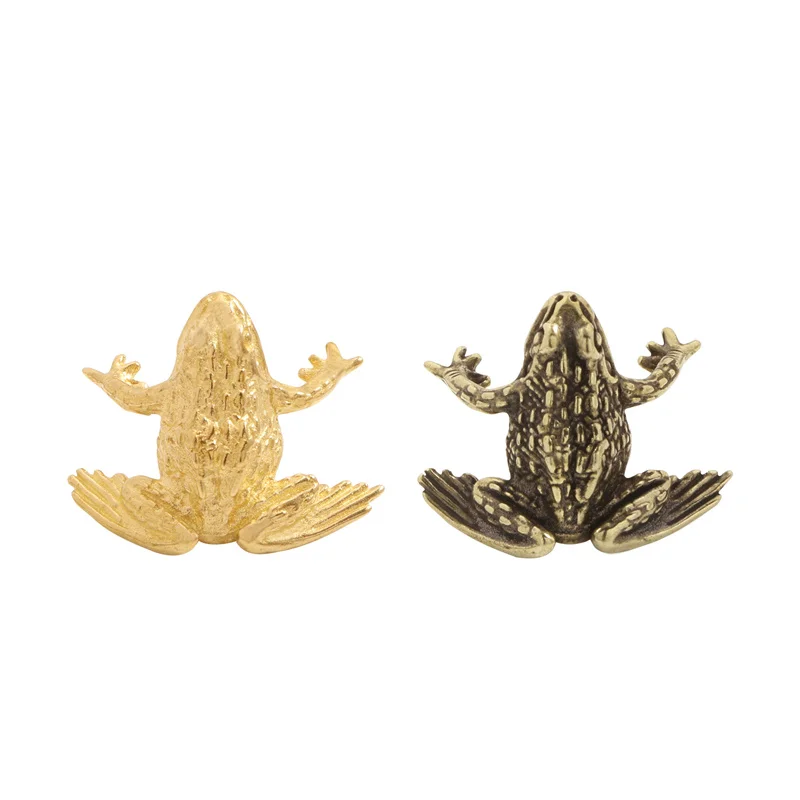 Brass Frog Shaped Cabinet Door Handles Single Hole Frog Drawer Wardrobe Knobs Small Insect Cupboard Closet Shoe Pulls