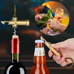 LKKCHER Wine Corkscrew Tool 2-in-1 Novelty Shark Keychain Opener Zinc Alloy Beer Bottle Opener Portable Father's Day Gift Set