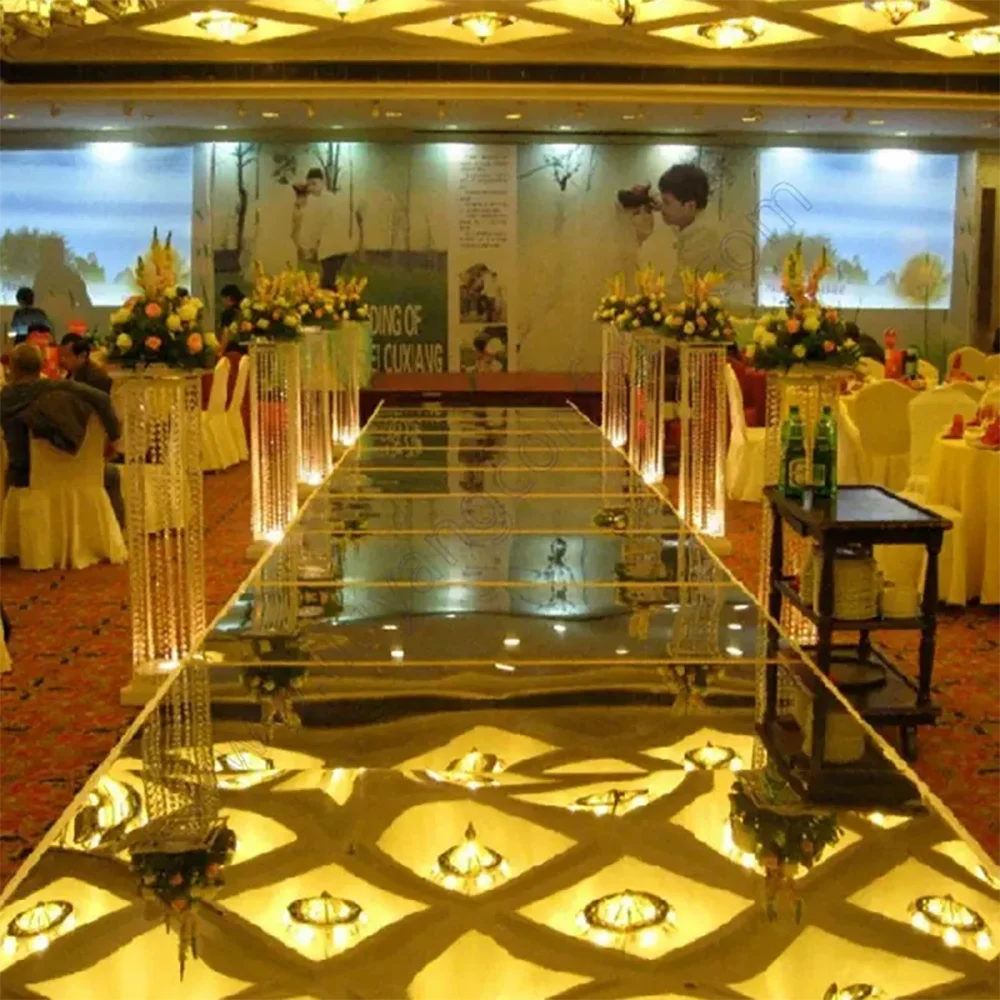 

New Style Portable Glossy Silver Carpet Gold Wedding Dance Floor Covering for Decoration