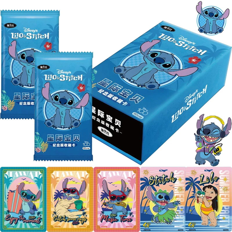 

New Disney Series Lilo & Stitch Peripheral Rare SSP Travel Card Collection Cartoon Movie Card Booster Box Kids Birthday Gift Toy