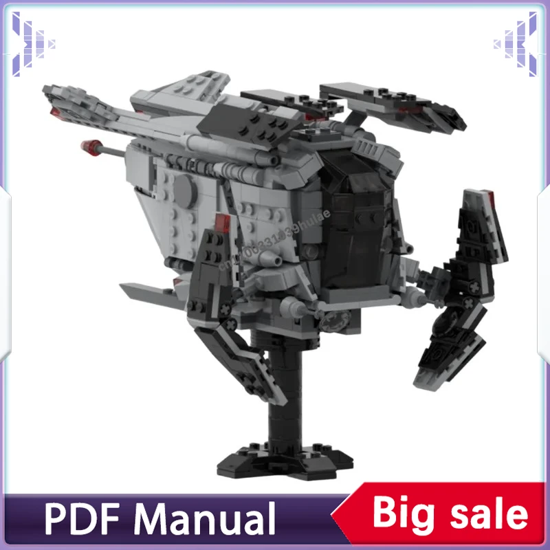 

Набор строительных блоков MOC «Имперский патрульный военный корабль» (723 детали): Футуристический межзвездный оборонный дирижабль, декоративный набор для демонстрации