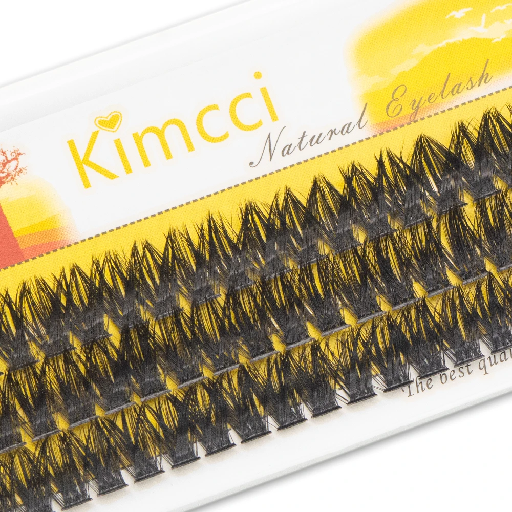 Kimcci 80D Blunt Tip Eyelashes Natural Fluffy Lashes,Soft & Voluminous,3D Cruelty-Free False lashes for Daily Wear,Easy to Apply