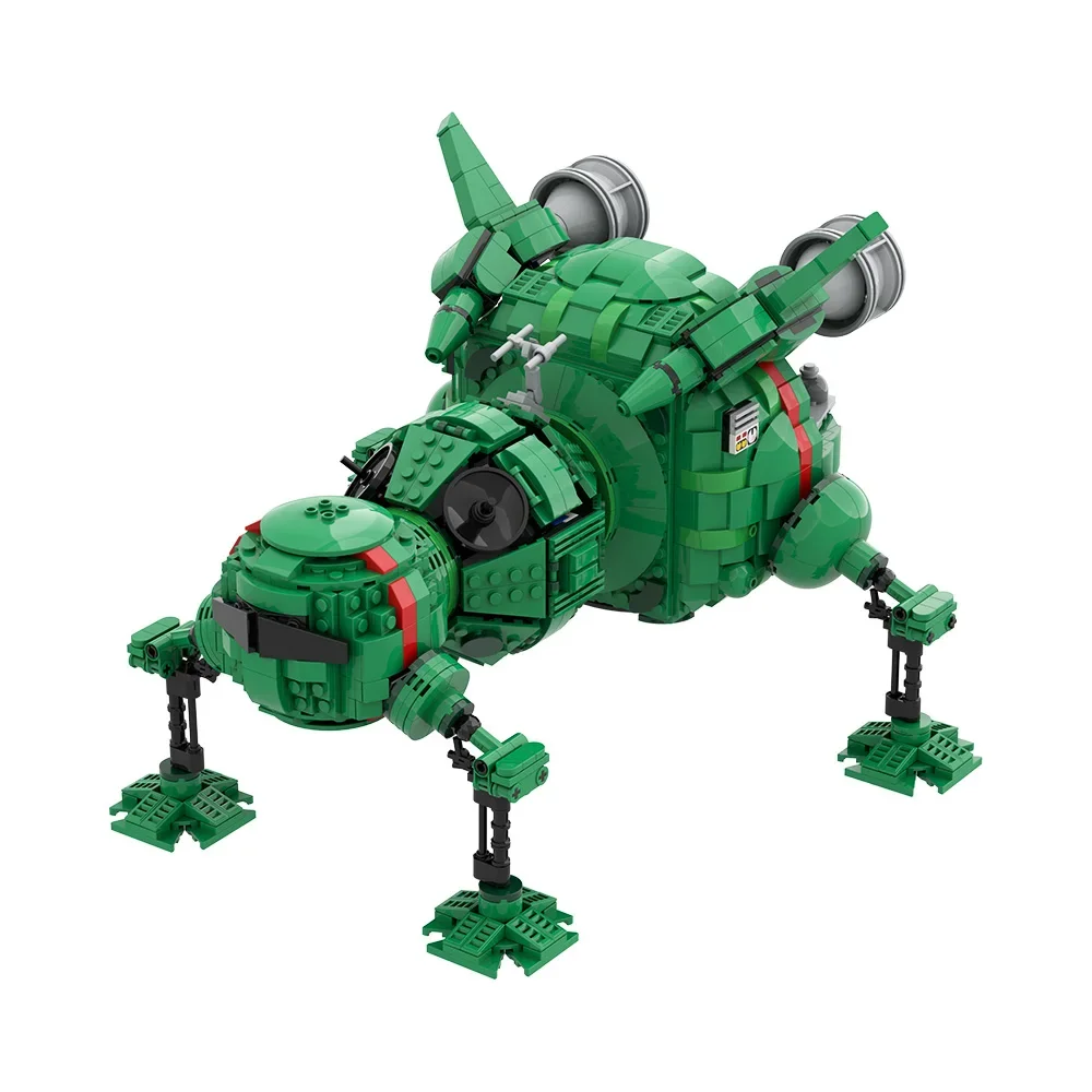 MOC Sci-Fi Modello di Insetto Rosso Nano Starbugeds Building Blocks Modello Navegeria Astronave Mattoni Esplorazione Spaziale Giocattolo Regalo