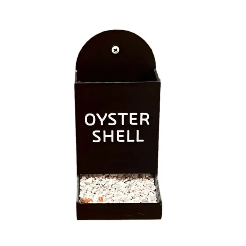 A84E-Chicken Oyster Shell Feeder And Grit Feeder Plastic Chicken Feeder Chicken Coop Accessories Automatic Chicken Feeder