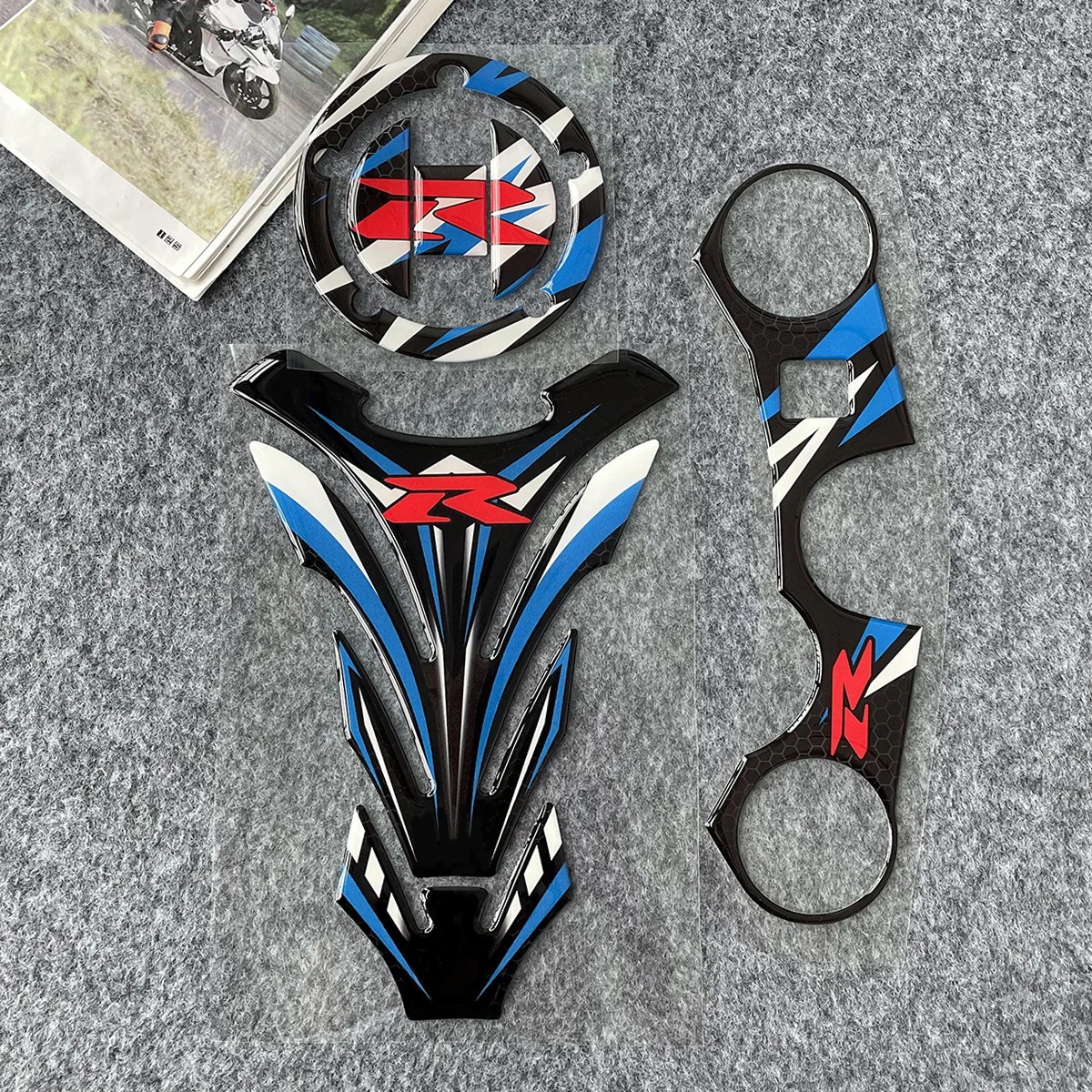 Decorative stickers Suitable for fuel tank cap motorcycle accessories for suzuki GSX250 GSX gsx250 Non-slip Fish BoneSet  Decals