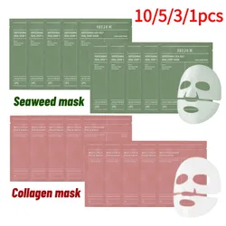 10/5/3/1Pcs Collagen Face Mask Moisturizing Facial Hydrating Lotion Patch Mask Soothing Facial Skin Care Refreshing Repair