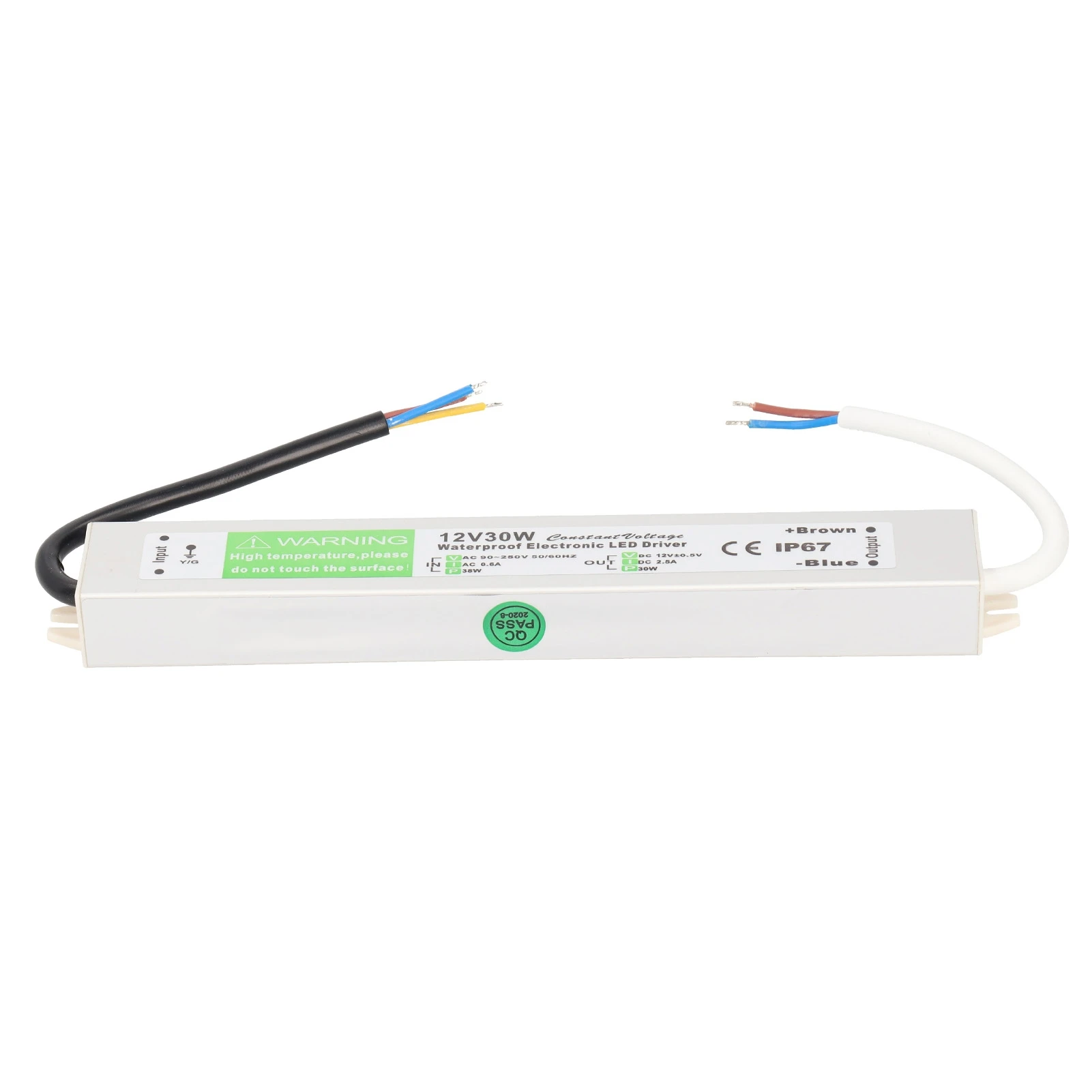 30W AC90‑250V  Waterproof Power Supply Transformer Adapter Thin LED Power Supply Driver