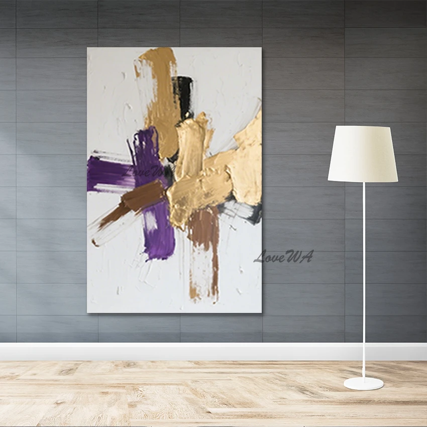 لوحة قماشية، وصول جديد، صورة تجريدية، جدار فني مزخرف بتصميم كبير الحجم، بدون إطار، ديكور غرفة المعيشة الفاخرة #1