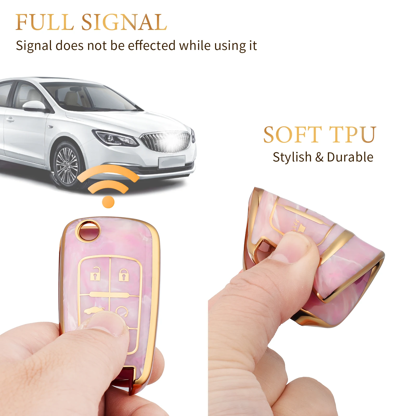 New Car Key Case Suitable for Chevrolet Foldable 5-Button Key Cover, Buick Excelle, Cruze Car Key Cover