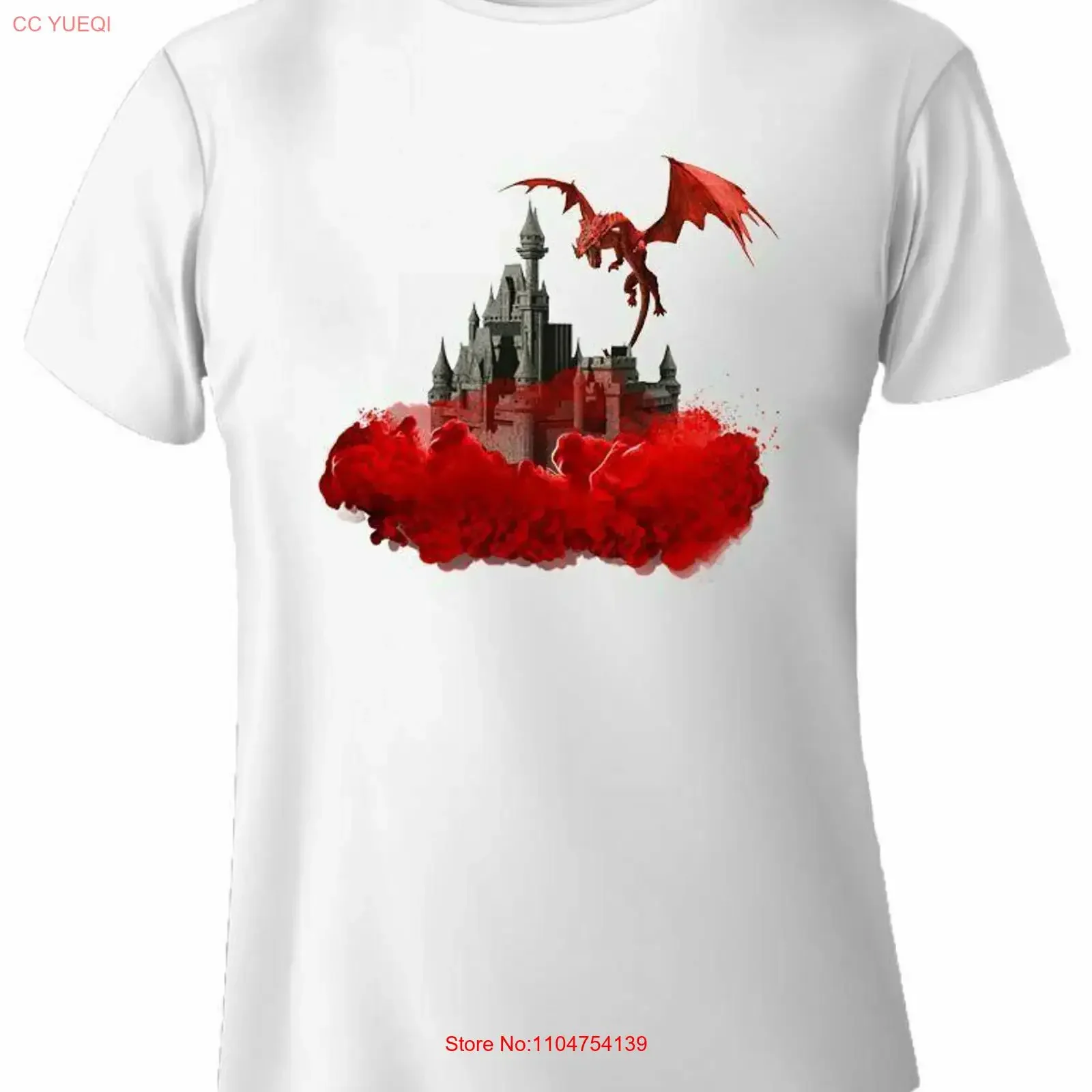 Castle Enchanted T Shirt vintage Washed Slightly streetwear Comfortable homme Soft Stylish Stretched graphic fashion Casual