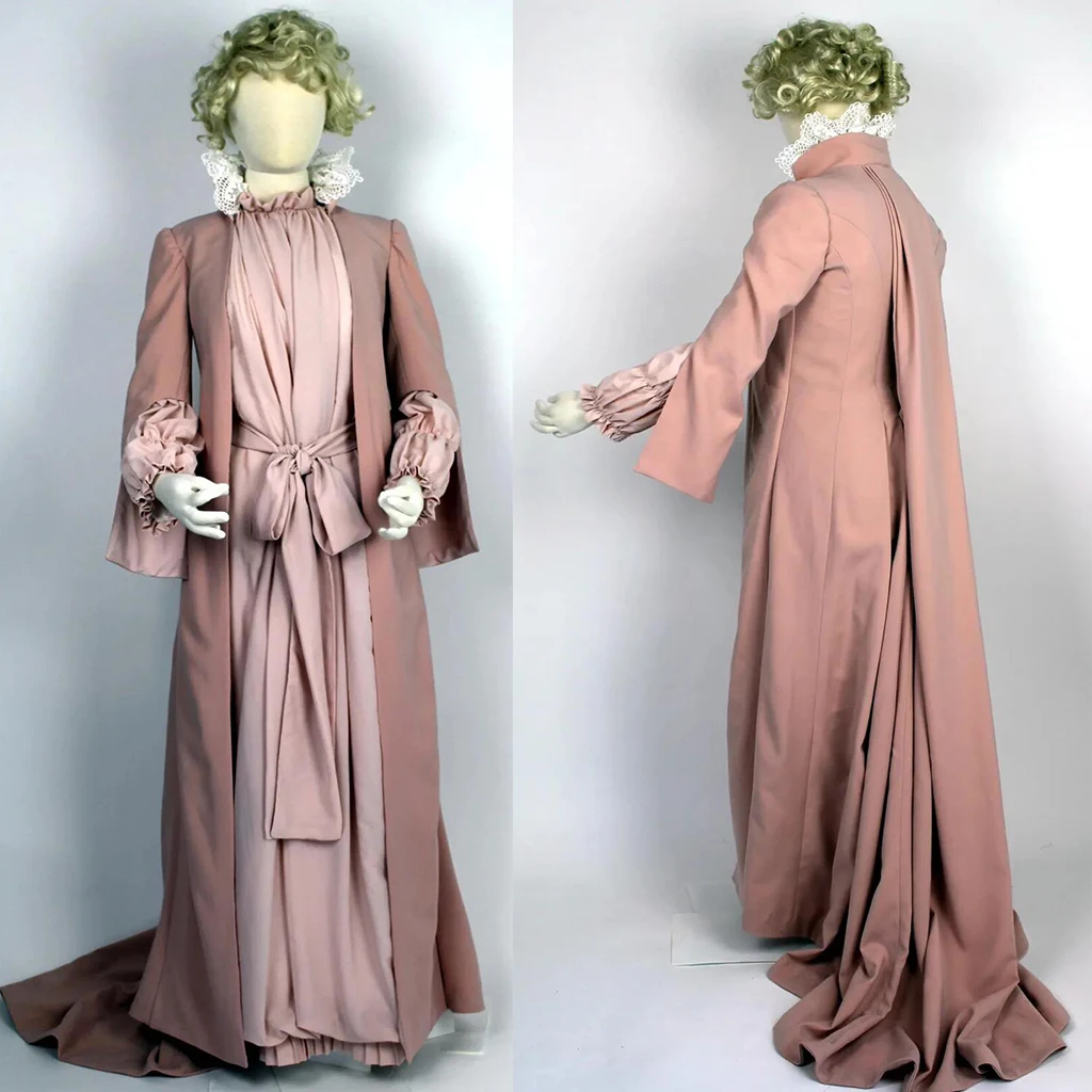 

1893-е женское готическое розовое чайное платье, историческое викторианское эдвардианское нарядное платье, костюм на заказ