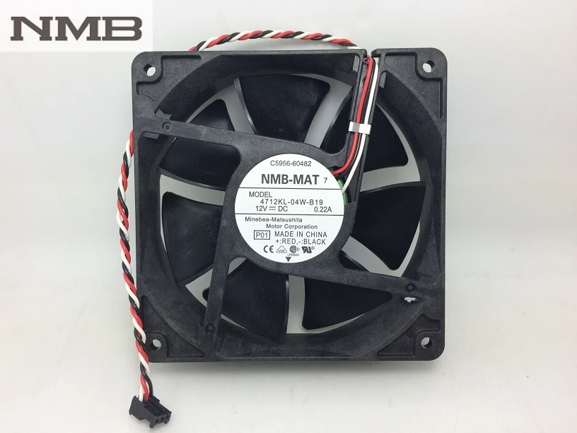 Original For NMB 4712KL-04W-B19 12032 double ball bearing fan 12CM ultra-durable fan