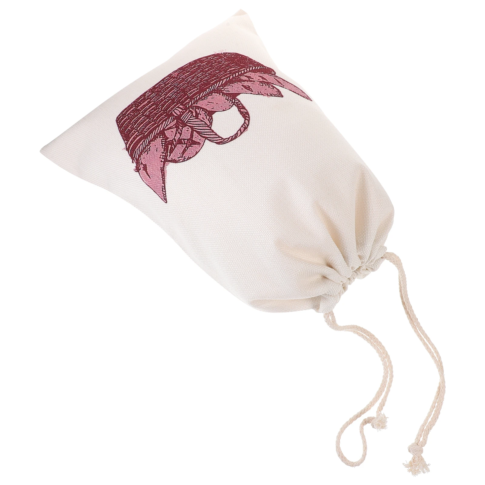 

Drawstring Bread Storage Bag Linen Reusable Washable Food Organizer Travel Pouch Storage Container Home Dorm Bathroom