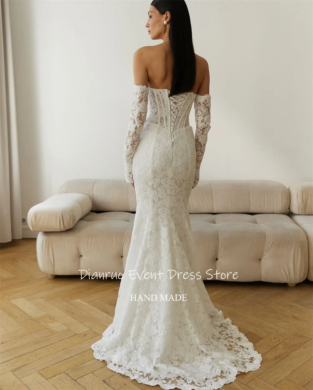 Dianruo Exquisite Strapless Mermaid Wedding Dresses Pearls Luxury Robe De Marie 2025 Lace Appliques Maxi Bride Gowns Customized - AliExpress 320 Dianruo Exquisite Strapless Mermaid Wedding Dresses Pearls Luxury Robe De Marie 2025 Lace Appliques Maxi Bride Gowns Customized - AliExpress 320