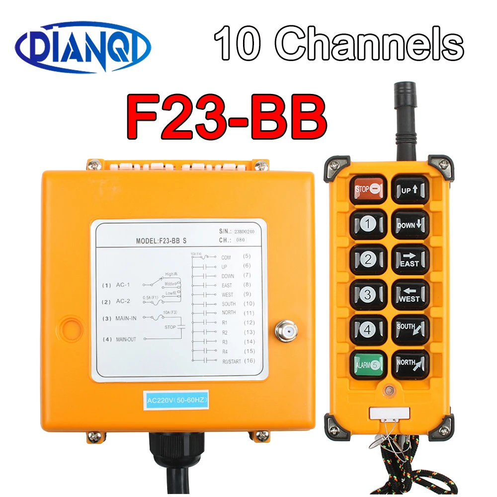 F23-BB Industrial Wireless Radio remote controller switch 1 receiver+ 1 transmitter speed control Hoist Crane Control Lift Crane