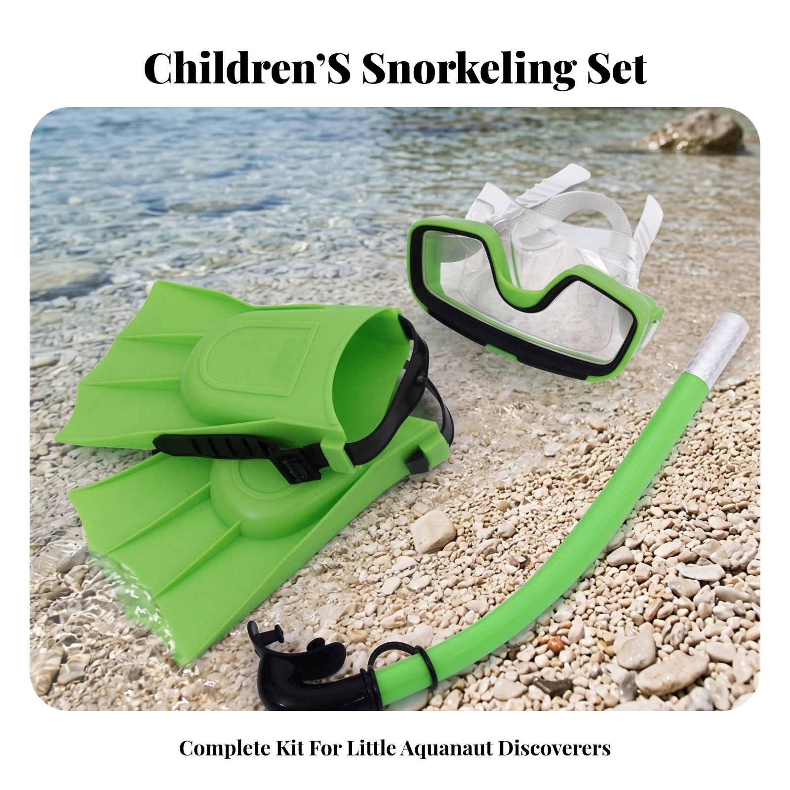 Kids Snorkel Set with Fins Jun - đánh giá và giá Freediving Mask Set