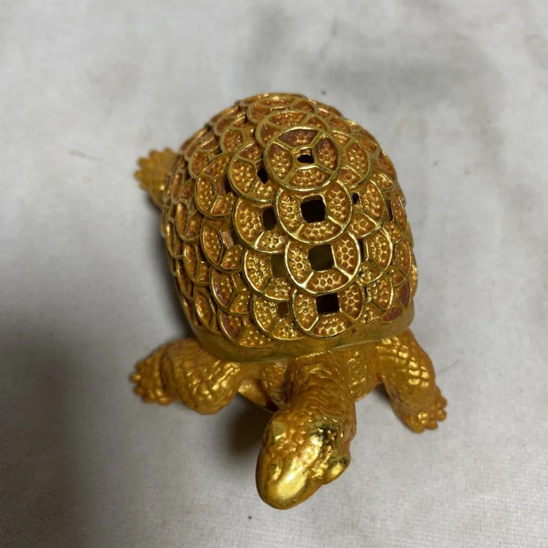 Antique Bronze Copper Small Water Turtle Aromatherapy Furnace Incense Burner Ornaments Feng Shui Gossip Copper Coins Dascillidae