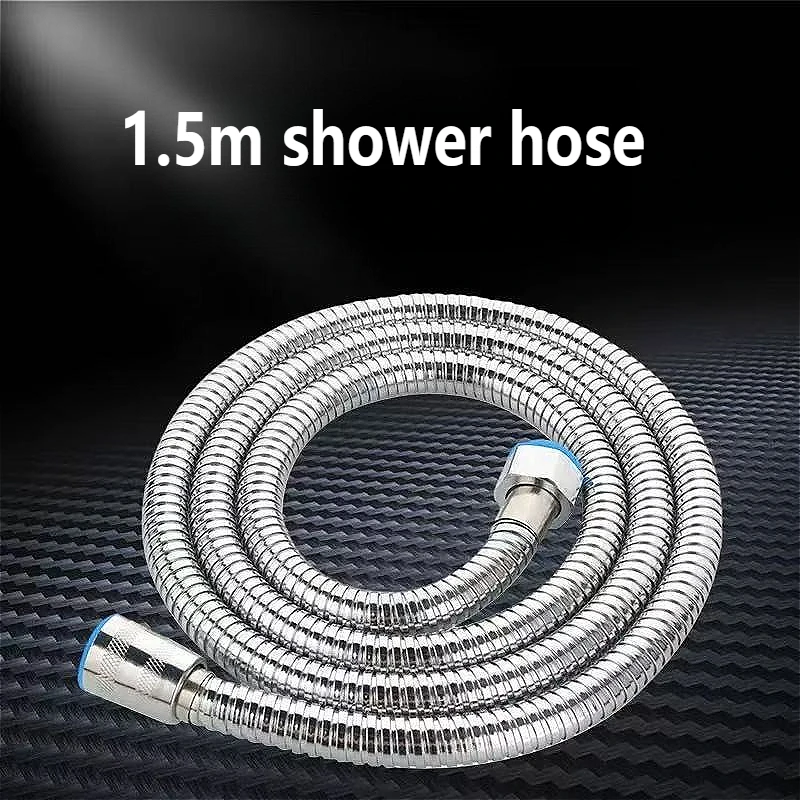 

1,5 м шланг из нержавеющей стали, удлинительная трубка для душевого шланга, домашняя удлинительная трубка для душа, водопроводная трубка, аксессуары для ванной комнаты