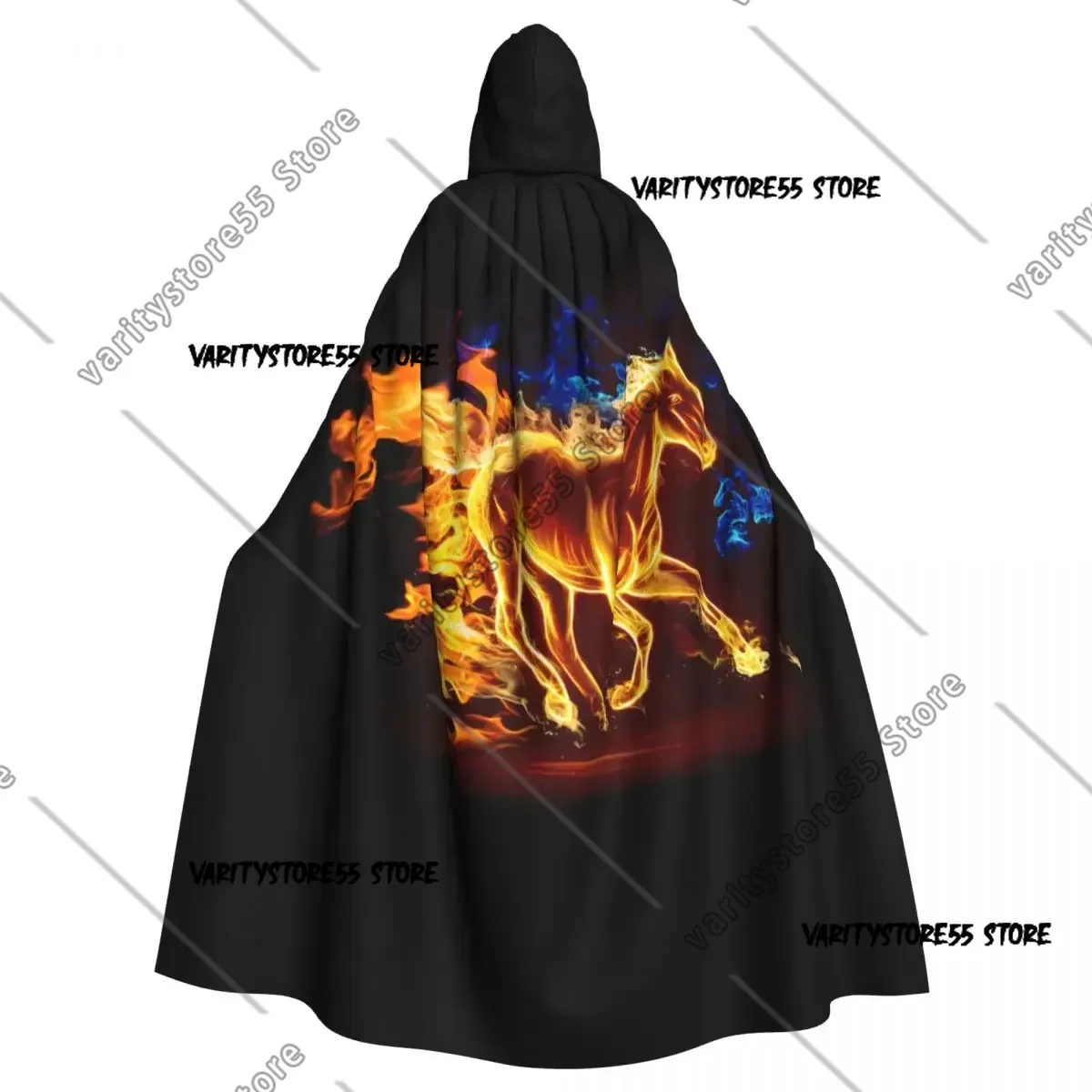 Fashion Night Wear Suitable For Both Men And Women Hooded Cloak Unisex Cloak With Hood Cloak Cosplay Costume Running Horse 3D