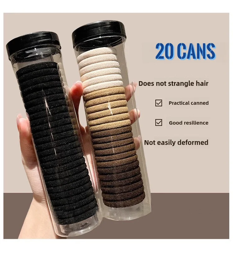 

20PCs High Elasticity Headband, Simple and Elegant Ponytail Leather Cover, Rubber Band, Hair Loop Headwear, Tie Hair Band.