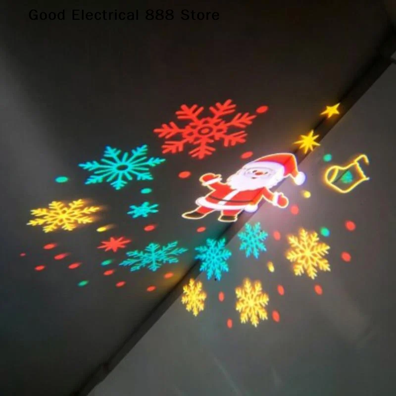 【G】Christmas Tree Projections Lights USB Plug Play 6 Patterns Night Lamps Projector Projectors Nightlight Santa Claus Pattern