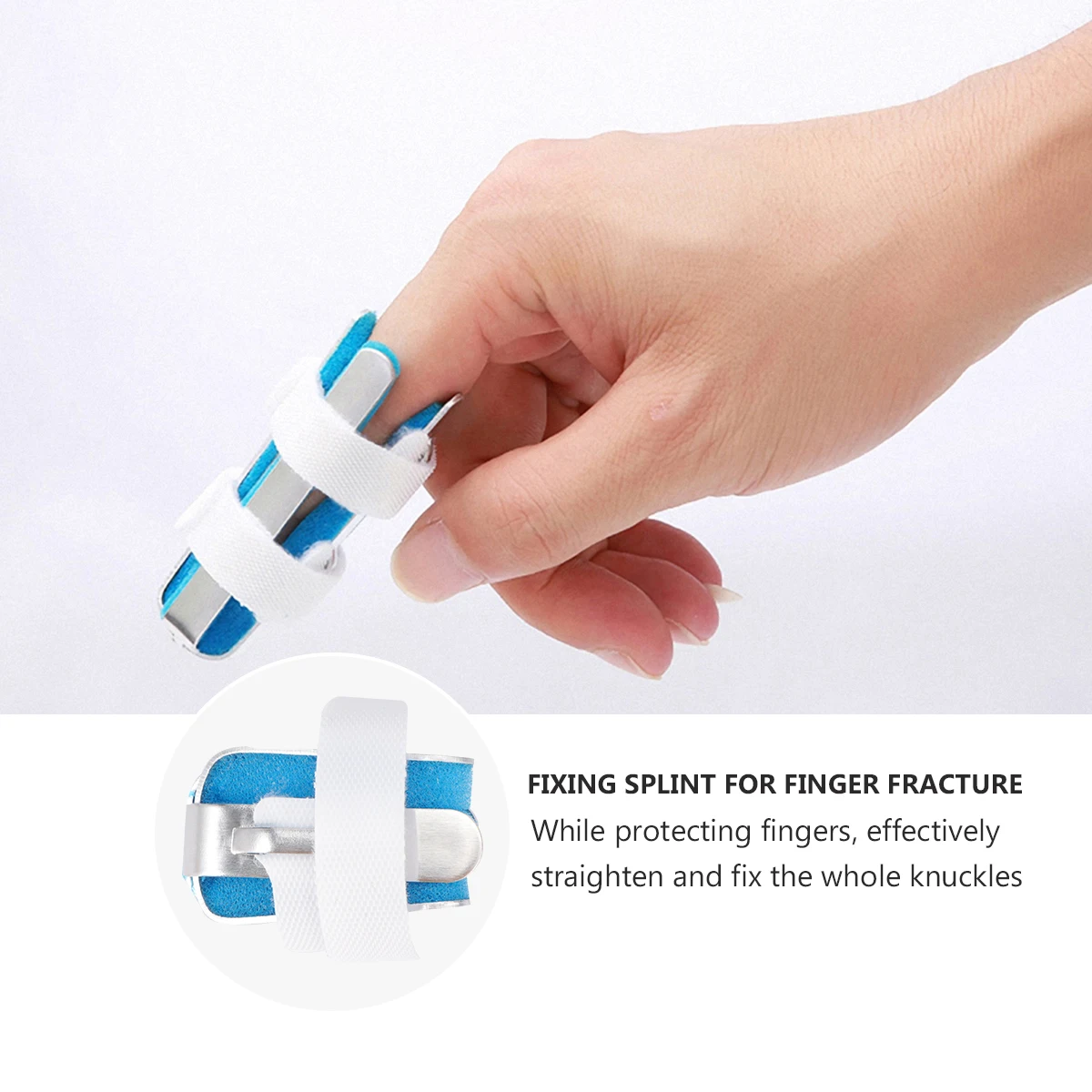 

3Pcs Finger Splint Aluminum Alloy Fixing Brace Support Protector for Thumb Trigger Mallet Fracture Sprain Arthritis Tendonitis