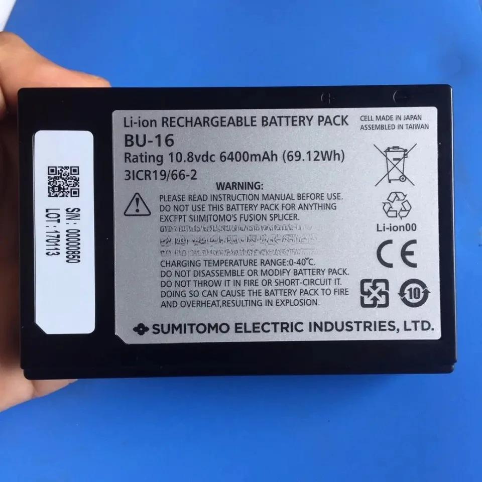 Original Sumitomo BU-16 Battery for T-82C T-72C T72M Type 82C Type 72C Q102 T56 T57 Fusion Splicer Made in Japan
