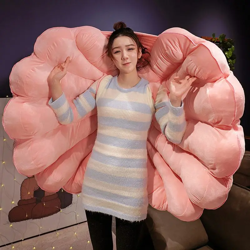 New Popular Korean Velvet Shell Simulation Plush Pillow Full Color High Quality Cushion Big Size Home Photo Decor Special Gift