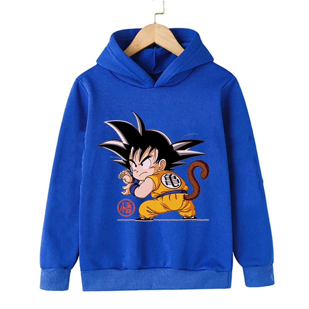 Dragon Ball Kid Goku Martial Arts Print Hoodie Kids Boys Girls Pullover Hooded Sweatshirt Anime Children Streetwear Tops