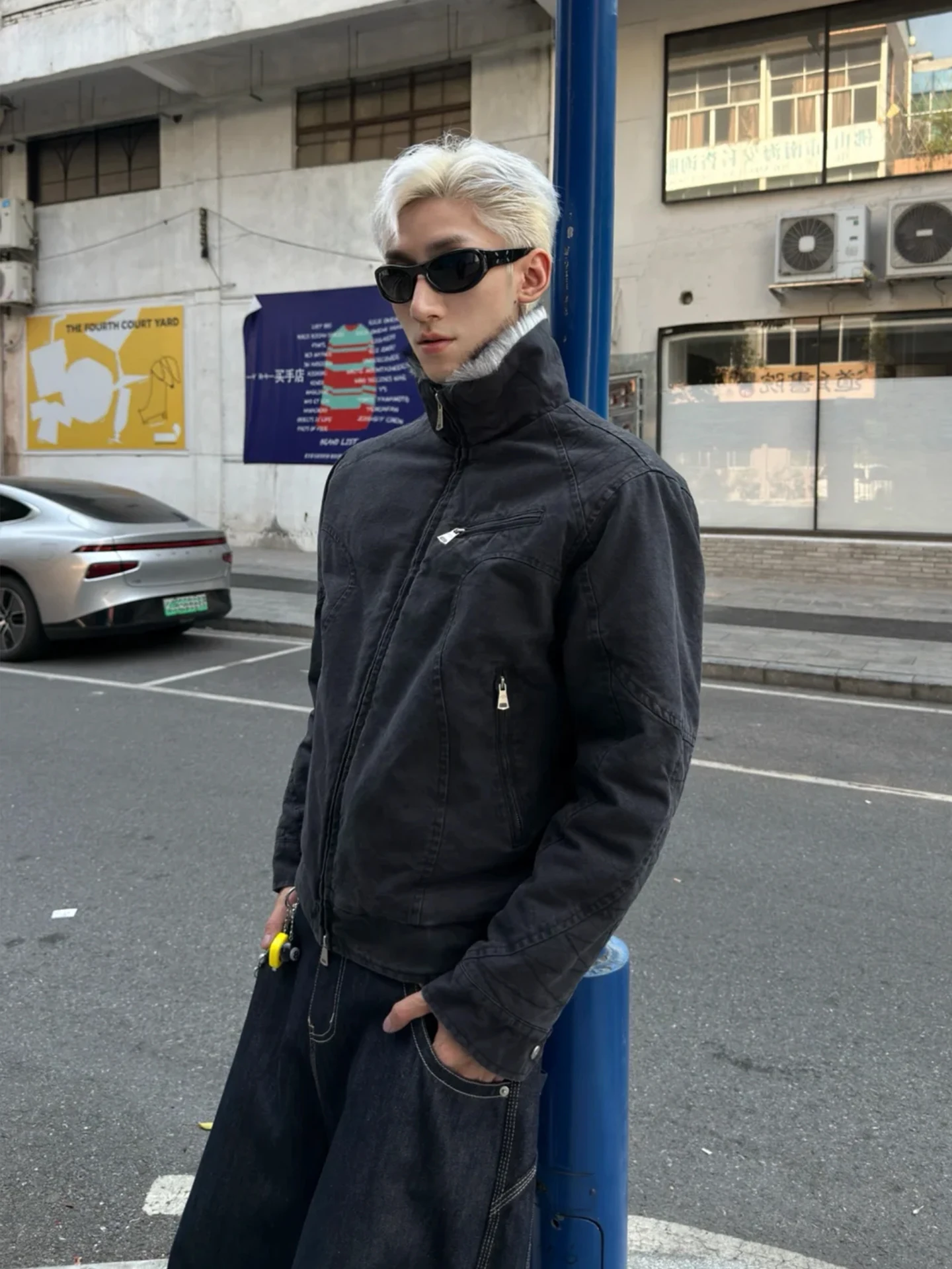 

Bla Waed Mountain Eagle Jaet Thiened хлопковое пальто для мужчин ретро внутренняя меховая зимняя теплая верхняя одежда пальто