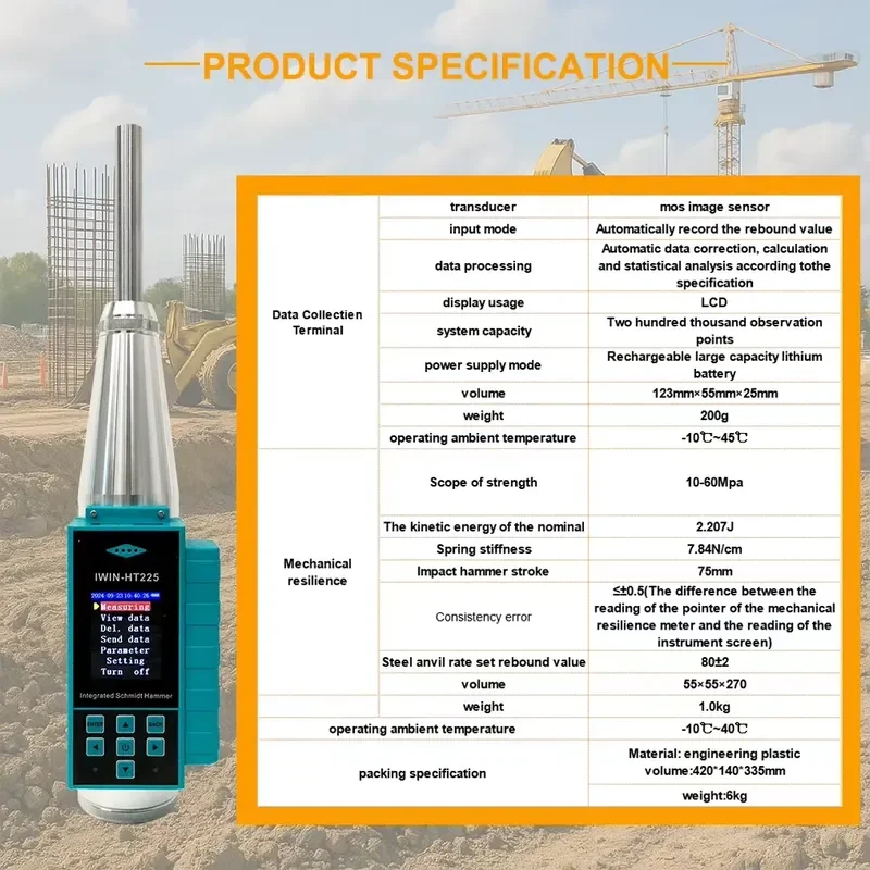 Schmidt Rebound Hammer for Concrete Testing Professional Grade Non Destructive Test Equipment Model N Type High Precision