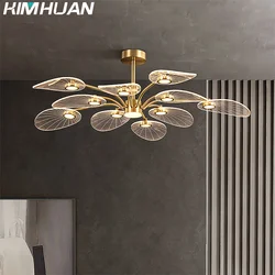 KIMHUAN LEDCeiling Light Nordic Pendant Lamp Lotus Leaf Design Bedroom Living Room Dining Room Home Decorative Lighting Fixtures