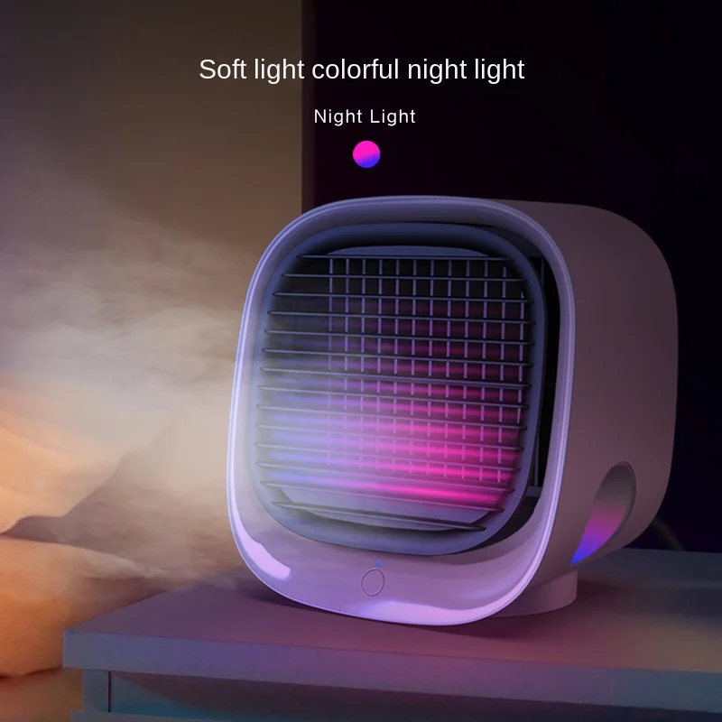 

Air cooler humidification usb fan portable desktop office home air conditioning fan small cooling low noise shaking head fan
