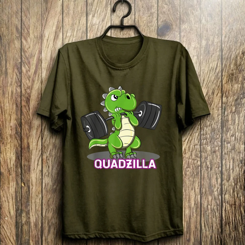 Funny Workout T-Shirt Quadzilla Lifting Weights Gym T-Shirt Gym Tee Funny Squat Leg Day Fitness Monster Men Women Streetwear Top