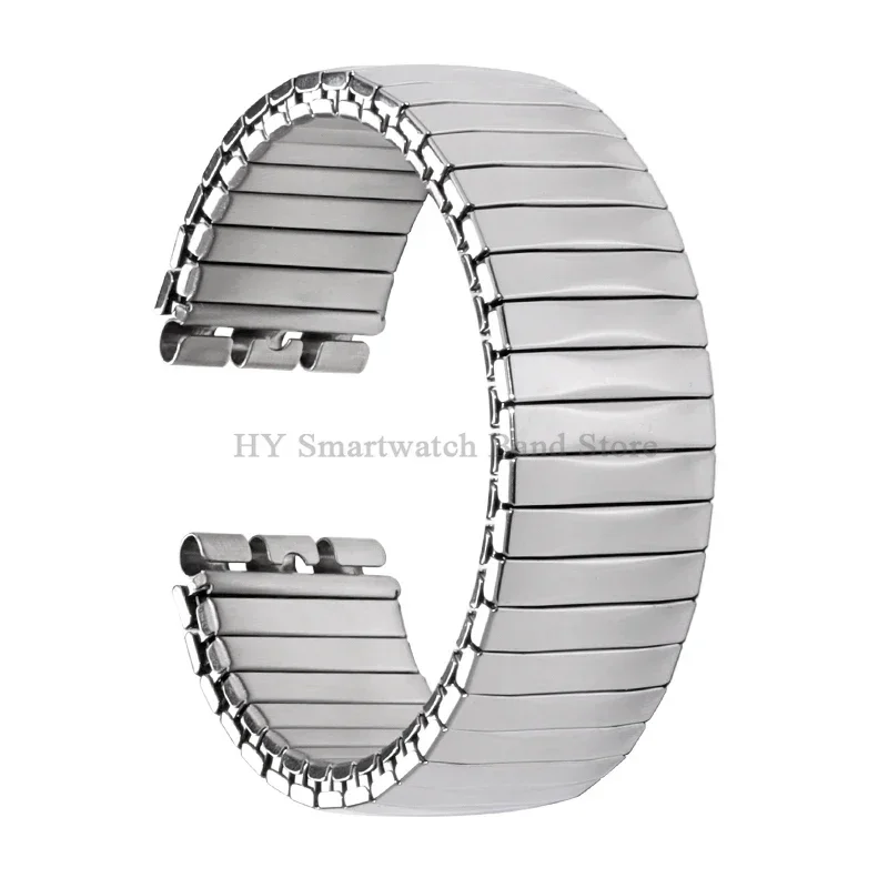 17 мм 20 мм эластичный ремешок для часов из нержавеющей стали для Swatch, металлический эластичный расширительный браслет, мужские и женские аксессуары для часов
