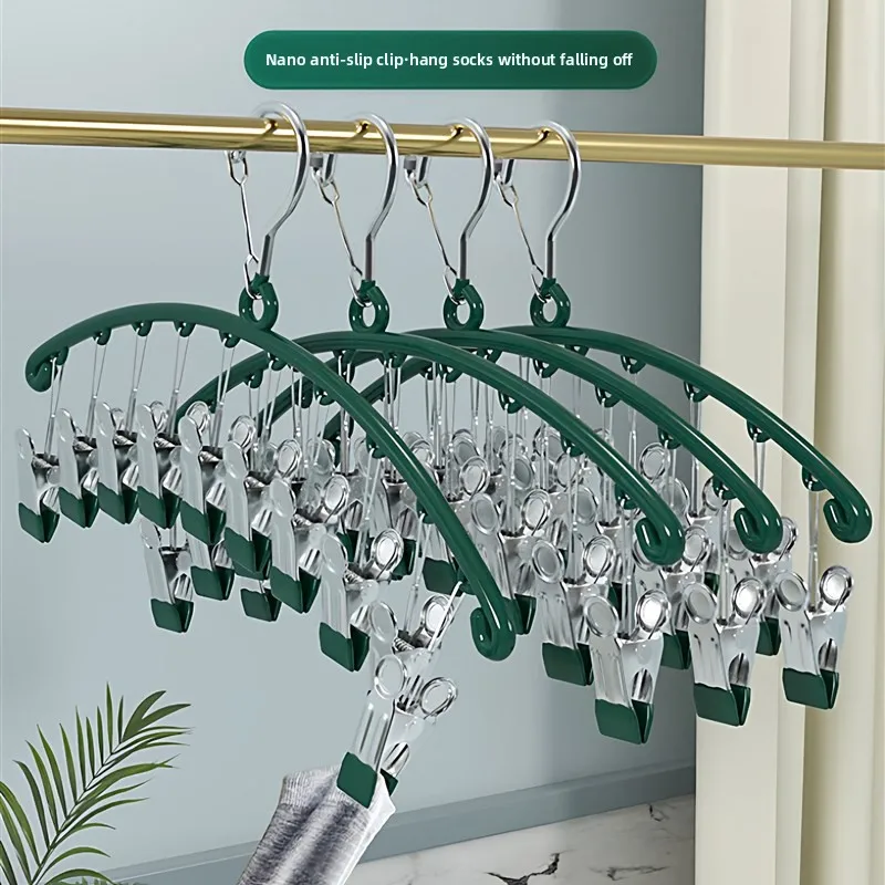 

Stainl Steel Underwear Drng Ra Multi-Purpose So Drng Holder Windproof Tracel Home Use Underwear Hanger