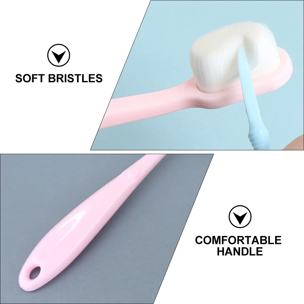 

2pcs Kids Toothbrush Set Pp Material Ultra-Fine Bristles For Newborn Infant Oral Care Baby Shower Gift Hanging Hole Small